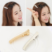 韩国金属梳子发夹简约时尚边夹防滑小卡子头发发饰饰品 厂家直销