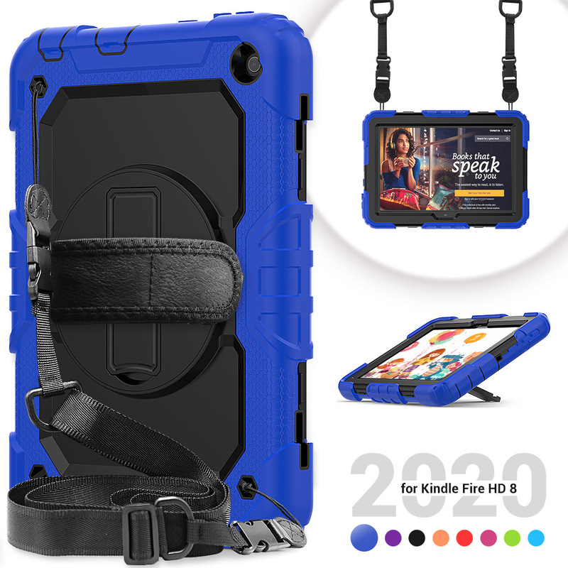 2020 New Three-Proof Suitable for Kindle E-Book with Pen Slot Dust-Proof Storage Hd Fire 8 Plus Tablet Case