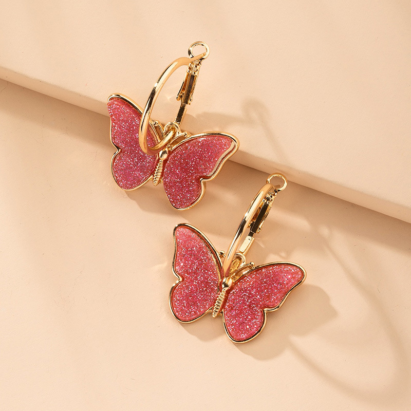 Korean Fashion Simple Women's Butterfly Earrings Wholesale Nihaojewelry display picture 8