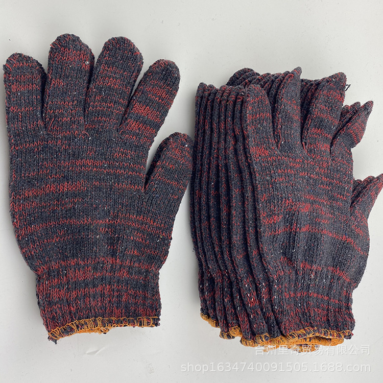 800g花纱手套电脑机制舒适耐磨贴手建筑工地园林机修工程劳保手套