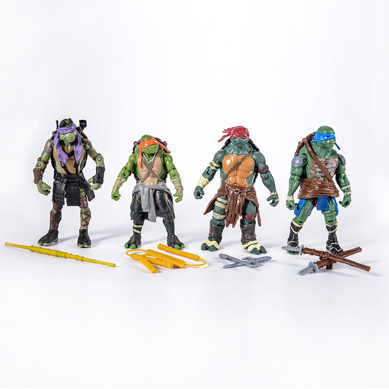 神龟手办 关节可动人偶公仔玩具全套4款2014电影版周边套装