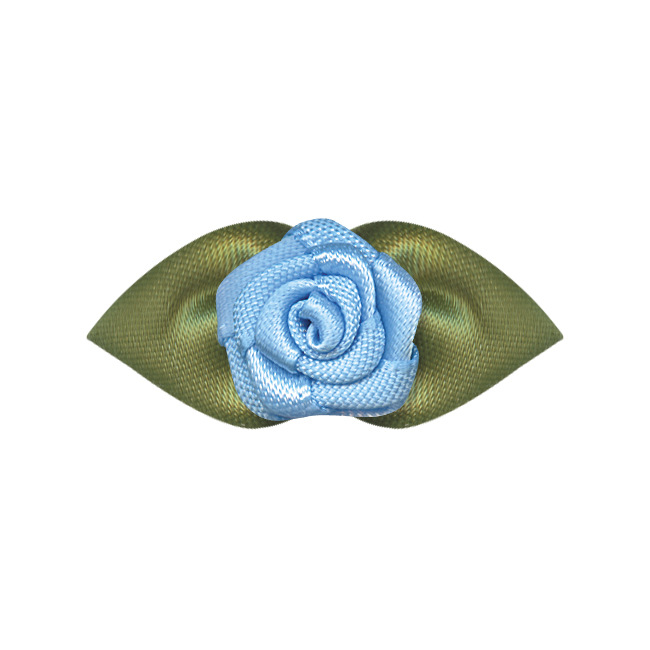 Yao Ming cinta hecha a mano con hojas cinta Rosa Ropa Accesorios para el cabello decoración rosa melocotón corazón hoja pequeña flor