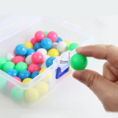 2cm Plastic Counting Balls, 20mm Hollow Colored Balls, 88-Piece Track Set for Elementary Math and Probability Problems