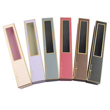 工厂黑色长款绒布丝带纸板矩形包装盒长方形礼品花盒空盒