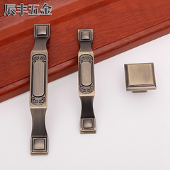 新中式實心拉手 青古紅古古銅咖啡古黃古拉手 櫥櫃衣櫃門把手