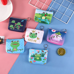 2022 New Travel Souvenir Women's Small Wallet Cute Frog Cartoon Pocket Money Wallet Children's Pocket Money