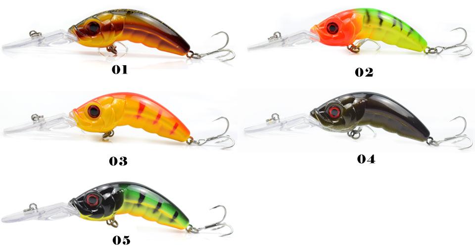 Small Shallow Diving Crankbaits Hard Plastic Minnow Baits Fresh Water Bass Swimbait Tackle Gear