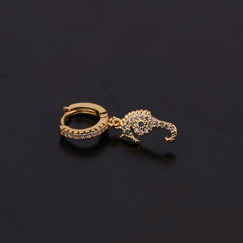 1 Pièce Dame Géométrique Le Cuivre Zircon Incrusté Des Boucles D'oreilles display picture 6