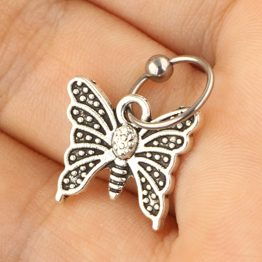Gold Toad Flower Ear Bone Stud Stainless Steel Body Piercing Jewelry detail image 10