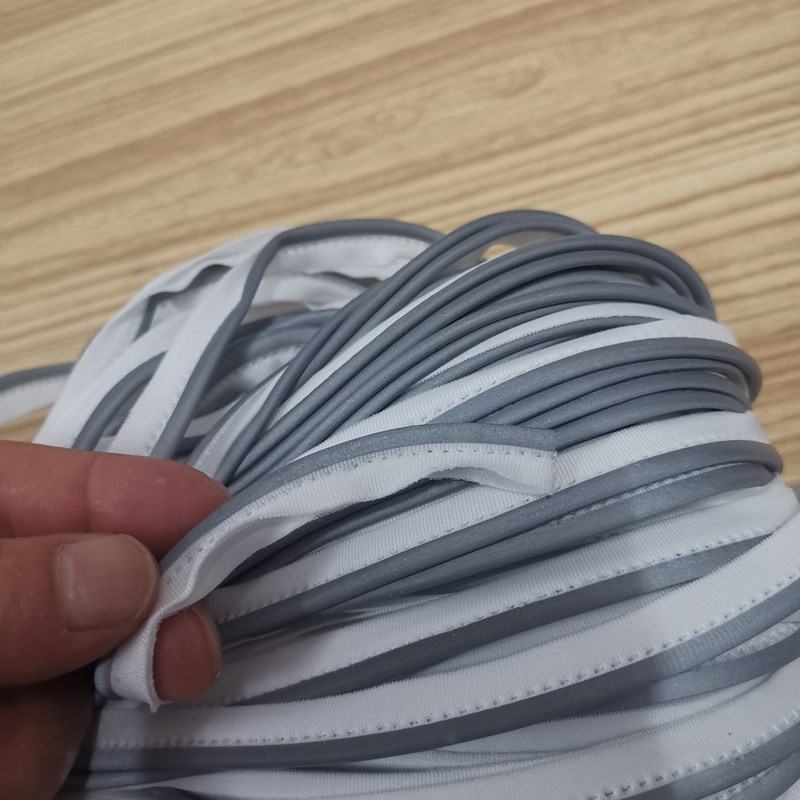 厂家供应弹性高亮反光包边条超声波亮银反光捆条服装彩色反光饰条