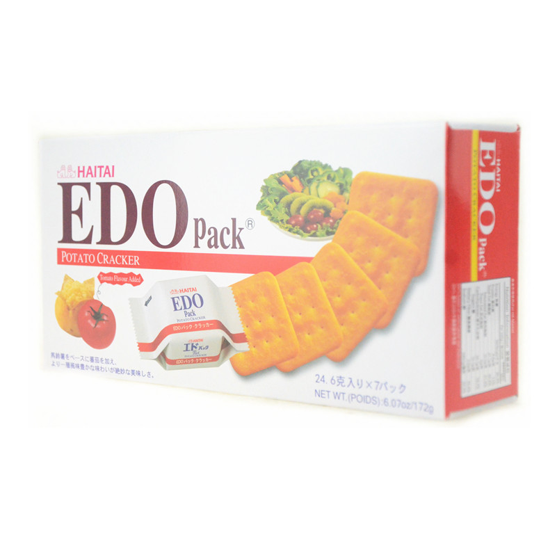 香港进口饼干 EDO原味芝士扁桃仁海苔味牛乳苏打饼干7包入-阿里巴巴