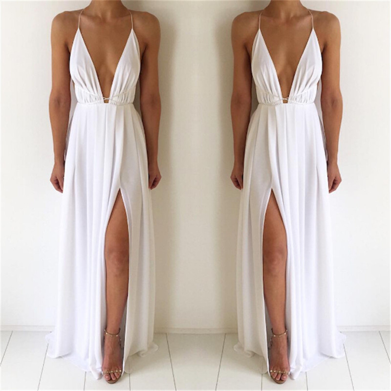 吊带长裙纯色晚礼服女装2020欧美夏季新款礼服性感法式连衣裙女夏|ms