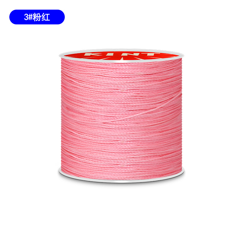 Cuerda de algodón KNT cuerda de poliéster cuerda trenzada de color hilo de cera de cuero DIY cuero hecho a mano redondo hilo de cera pulsera cuerda de cabeza
