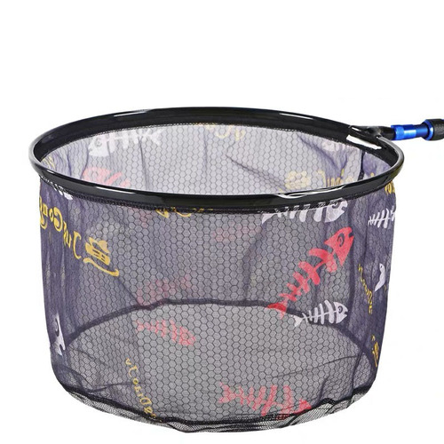 Wholesale aluminum alloy fishing net head with detachable zipper mesh cloth composite net pocket quick-drying anti-hook net head fishing net