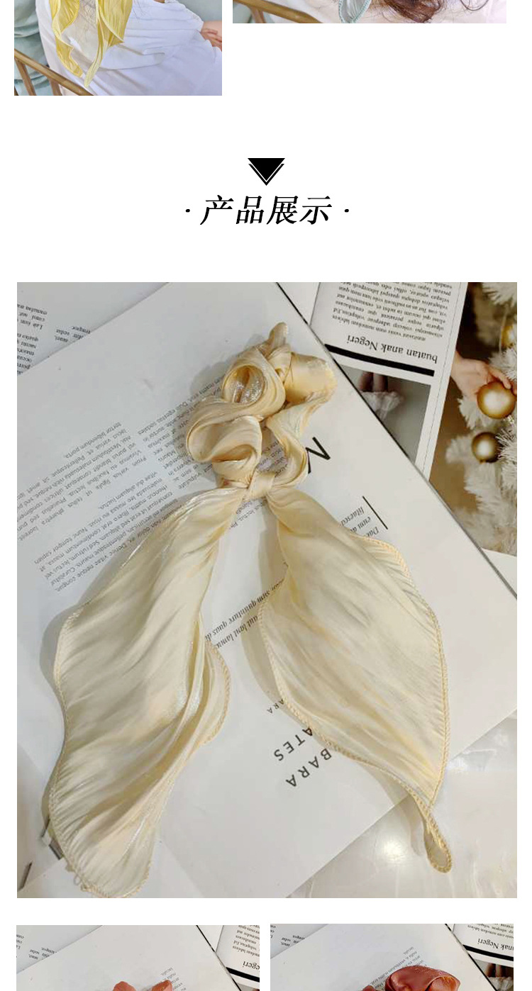 Korean Super Fairy Streamer Large Intestine Hair Ring Candy Color Tie Hair Rubber Band Hair Rope Hair Lead Hair Rope Wholesale Nihaojewelry display picture 3