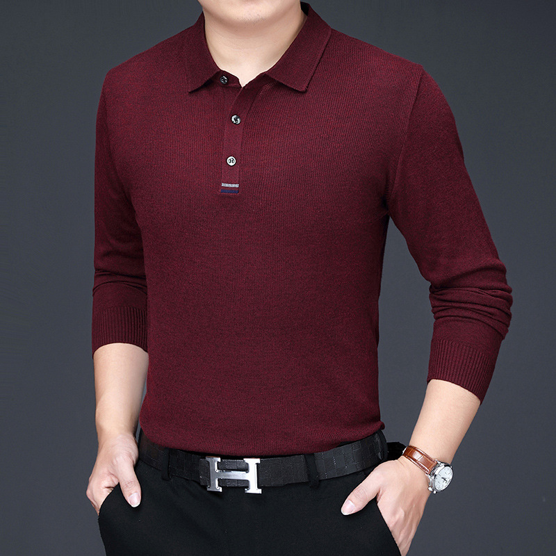 Autumn knitted solid color sweater