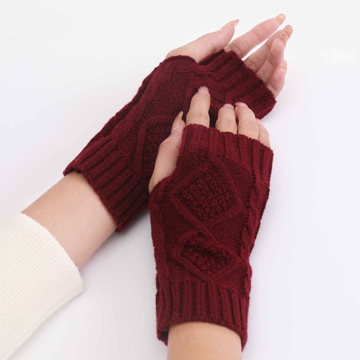 Polyacrylonitrile Fiber Fabric Type 1 Pair Quantity Holiday Occasion Women's Streetwear Solid Color Gloves 1 Pair