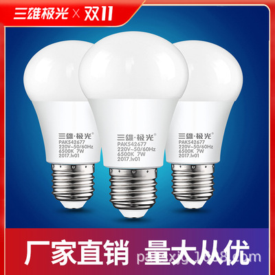 Mitsuo Aurora Bulbleb led bulb E27 Screw Energy-saving light bulbs 5w Bulb lamp light source Super bright Full container Bulbleb