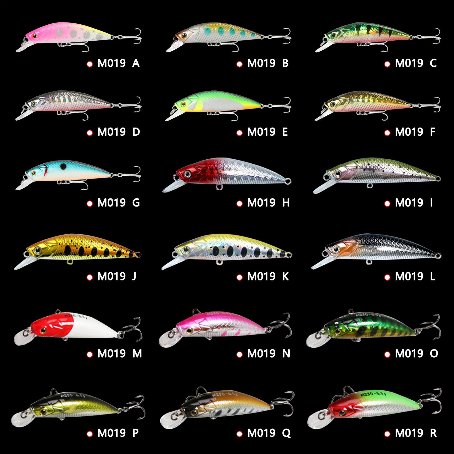 Sinking Minnow Fishing Lures 55mm 6.5g Hard Plastic Baits Fresh Water Bass Swimbait Tackle Gear