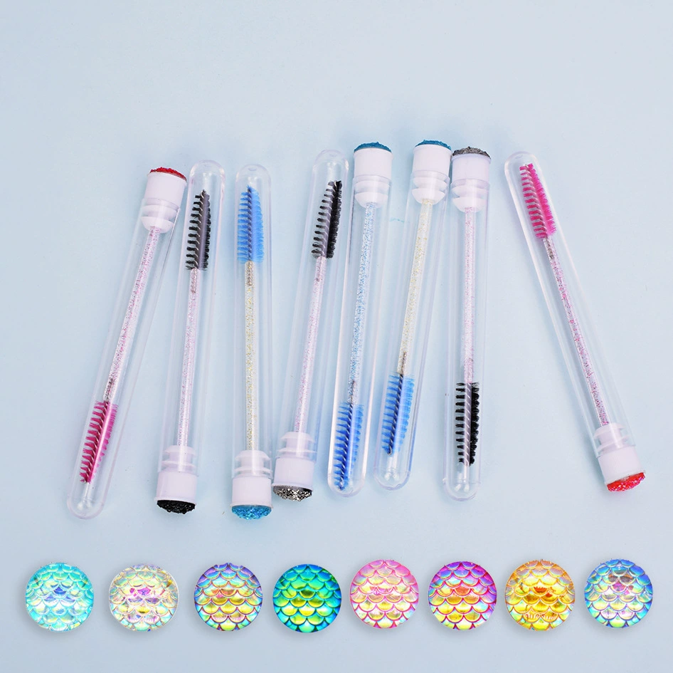 Оптовая Новая кисть для прививки ресниц с щеткой для ресниц Drill Tube Black Rod Crystal Rod Щетка для ресниц