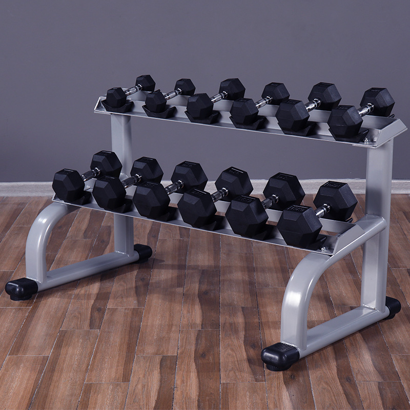 Multi-funcional de doble capa con mancuernas 10 pares 6 pares de cabeza redonda hexagonal rack de almacenamiento Gimnasio Profesional equipo doméstico