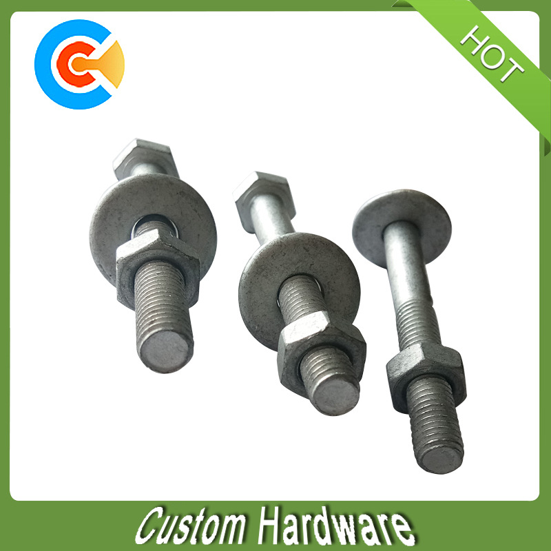 厂家供应碳钢8.8级达克罗表面处理M8螺母垫片螺栓