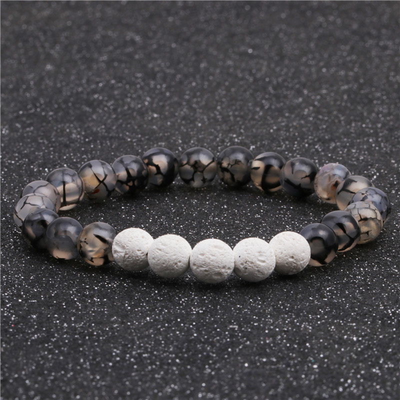 Hot Sale Dragon Stone Beaded Bracelet 8mm Volcanic Stone Beaded Bracelet display picture 4