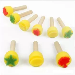 Пенящийся трафарет kindergarten DIY набор губка для рисования, граффити грибы головка детский художественный материал круглого принта