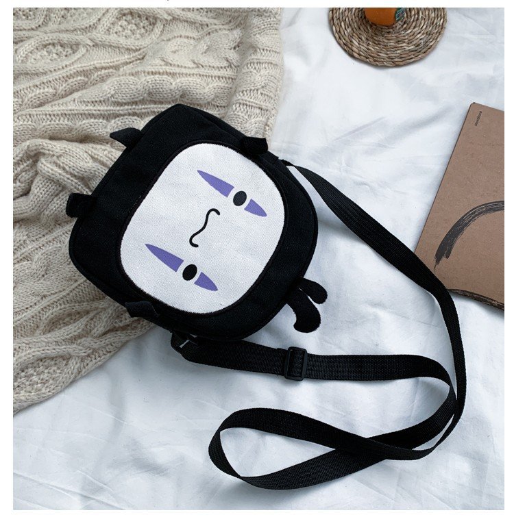 162g Weight Canvas Lining Material Zipper Closure Type Single Shoulder Strap Strap Type Crossbody Bag Bags Type Casual, Shopping Occasion Canvas Material Cartoon Pattern All Seasons Season Women's Gender Cute Style Medium Size Women's Medium Canvas Cartoon Cute Zipper Crossbody Bag 7