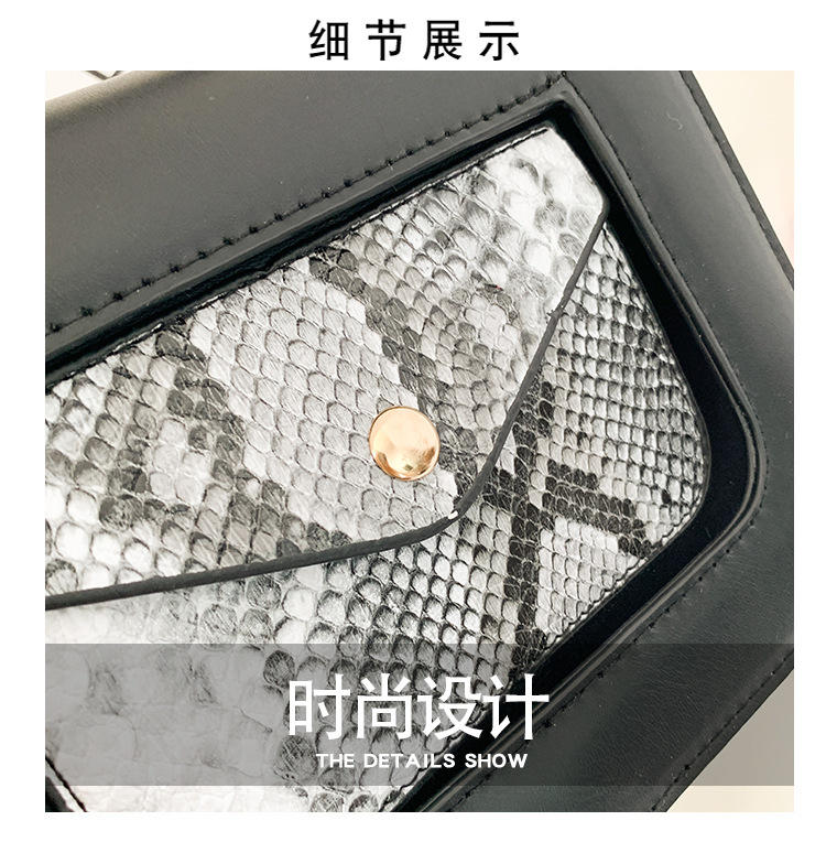 Autumn And Winter Casual New Fashion Snake Print Shoulder Messenger Small Square Bag display picture 24