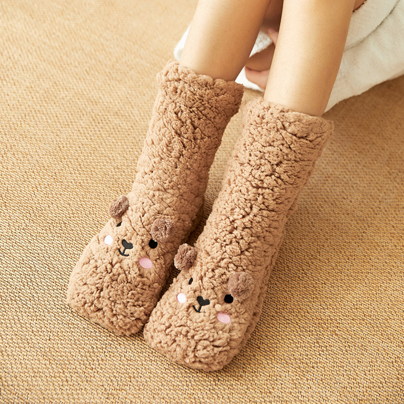 Floor Socks Plus Velvet Thickened Warm Coral Fleece Socks