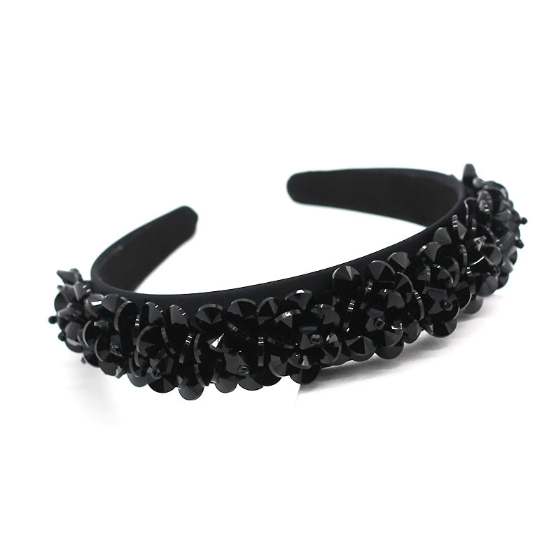 Fashionable Hair Hoop Crystal Particles Beaded Flower Personality Wild Hair Hoop Accessories display picture 2