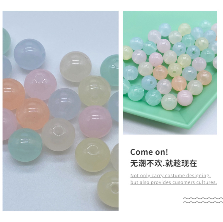 Acrylic through-hole jelly beads are versatile. They are the same light-colored beads as the popular ones. diy fresh color and versatile accessories detail image 10