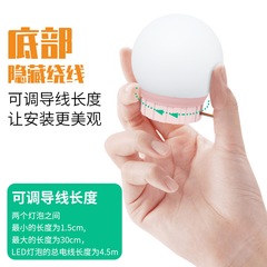 Cross-border best-selling LED mirror light Hollywood style mirror light pink USB light string rotating spool adhesive pad bulb