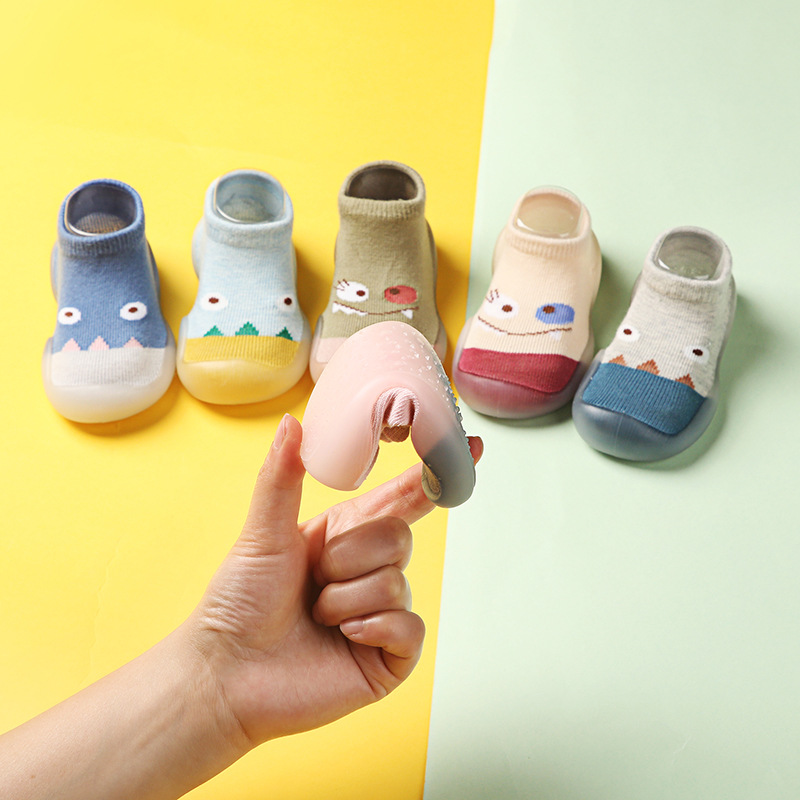 Children's floor socks shoes spring and autumn cotton thin section baby socks shoes baby socks indoor non-slip flooring shoes