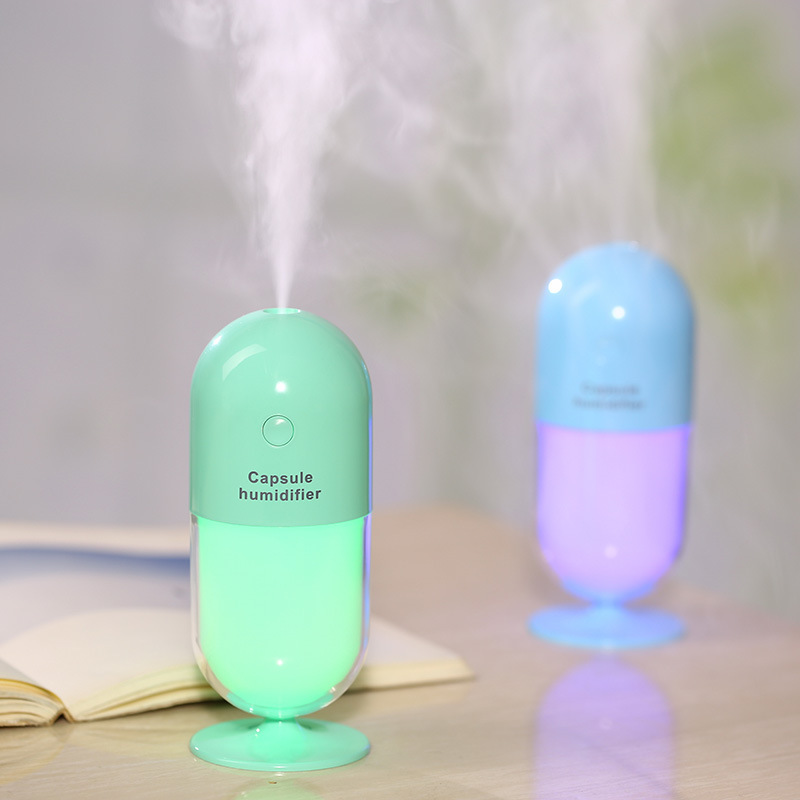 창조적 인 보습 캡슐 가습기 USB 미니 휴대용 홈 오피스 데스크탑 애완 동물 선물 가습기