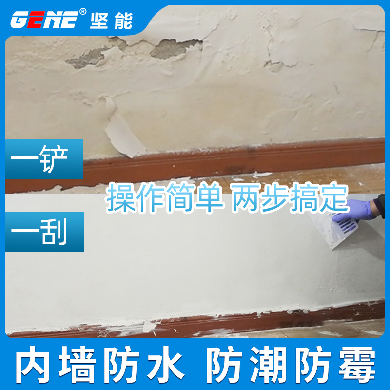 坚能内墙防水防霉涂料防水补漏家用室内墙面腻子膏防潮修补神器|ru