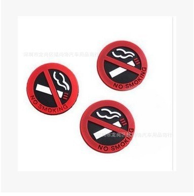 Suministro de no fumar pegatinas logo no fumar tres piezas de no fumar logo en el coche