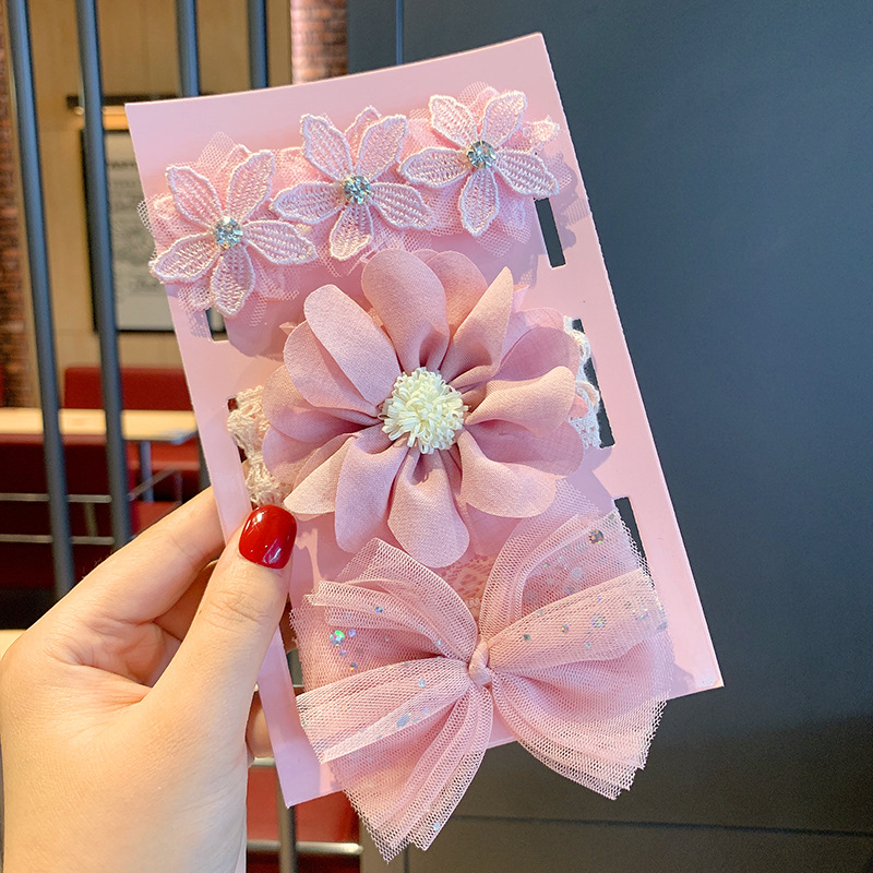 Girl'S Gender Handmade, Lace Design Girl'S Simple Style Classic Style Bow Knot Lace Handmade Lace Hair Clip