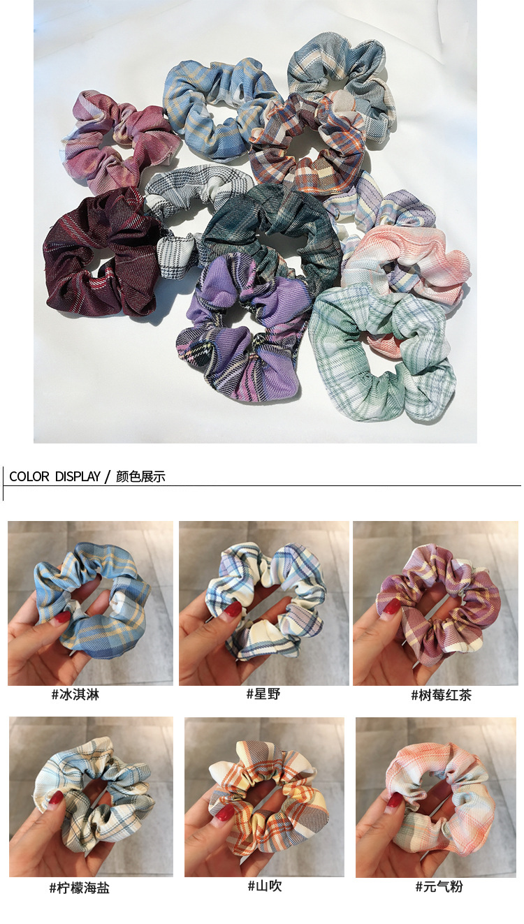 Fashion Fabric Circle Hair Scrunchies Korean Meatball Hair Rope Wholesale Nihaojewelry display picture 1