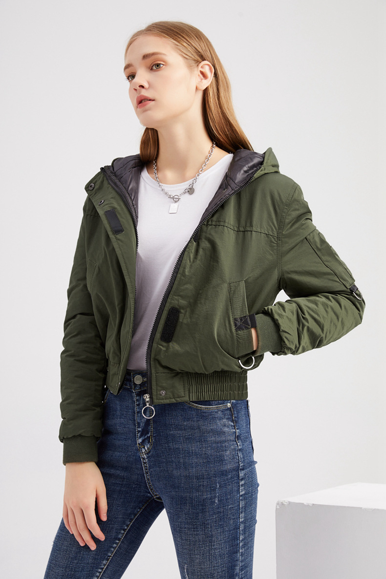 wholesale women s clothing Nihaostyles cotton-padded jacket hooded overalls jacket  NSNXH67421