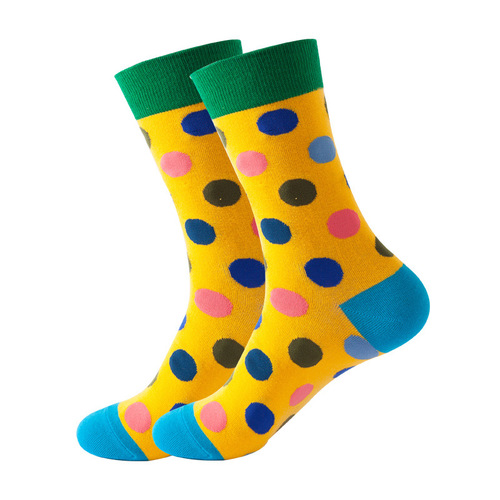 Women's Cuff Socks Spring and Summer New Trend European and American Instagram Style Cotton Socks with Polka Dot Patterns Hip-Hop Skateboard Socks Wholesale