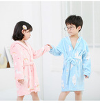 Демисезонный детский фланелевый банный халат, пижама с капюшоном для девочек, оптовые продажи