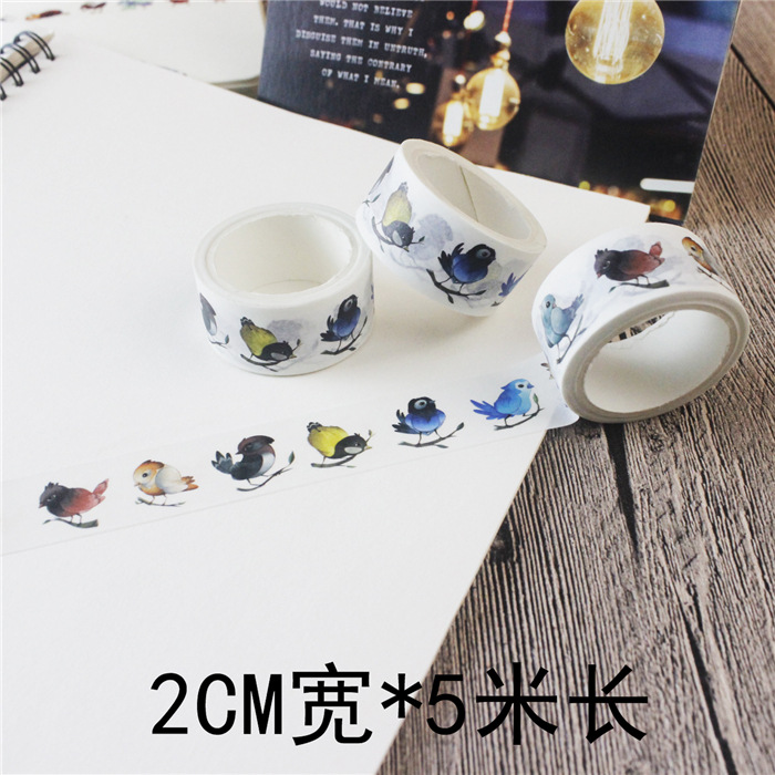 Animal y planta diario cinta lindo diario pegatinas y cinta de papel color material fresco chica corazón di Decoración