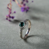 Retro ring, crystal, stone inlay for beloved, silver 925 sample, wholesale