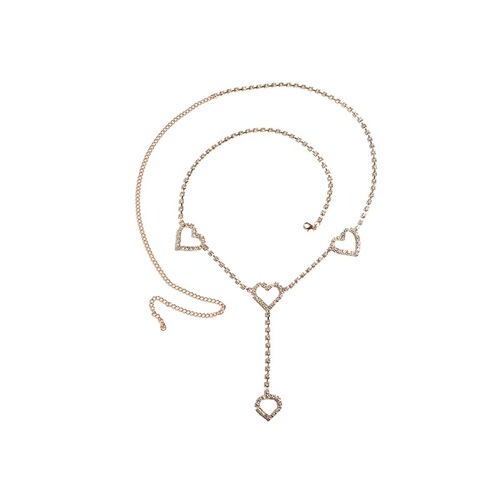 Manufacturer of bridal jewelry, car show sexy model rhinestone love waist chain, fashionable European and American waist jewelry