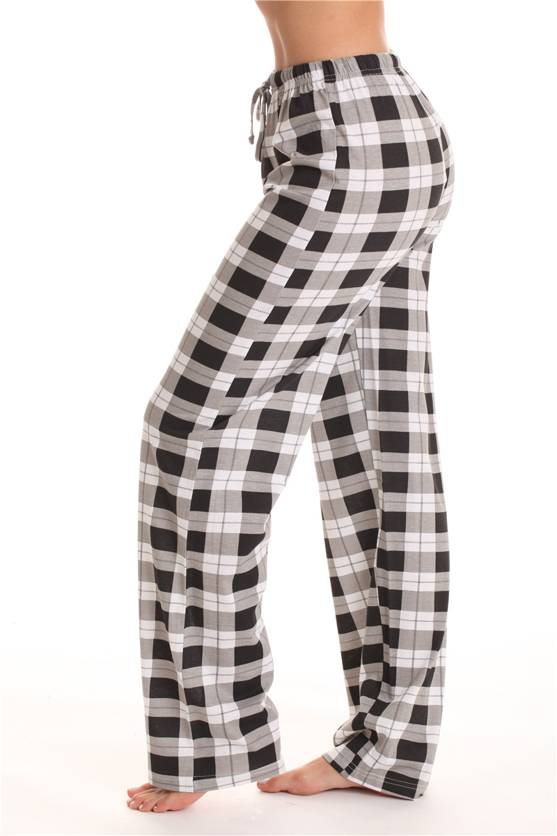 245g Weight Full Length Pants Length Spandex, Polyester Fabric Type Mid Waist Waist Line Casual Pants, Straight Pants Pants Type Stretchy Elasticity Holiday, Daily Occasion Loose Fit Type Plaid Pattern Summer, Spring Season Women's Gender Streetwear Style Women's Holiday Daily Streetwear Plaid Full Length Casual Pants Straight Pants 1