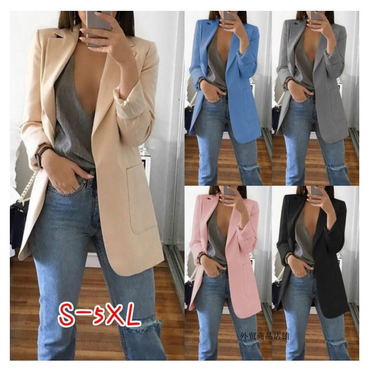 Women Ladies Fashion Casual Blazer Suit...