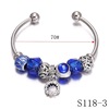 Capacious copper women's bracelet, blue marine starry sky, accessory, wholesale