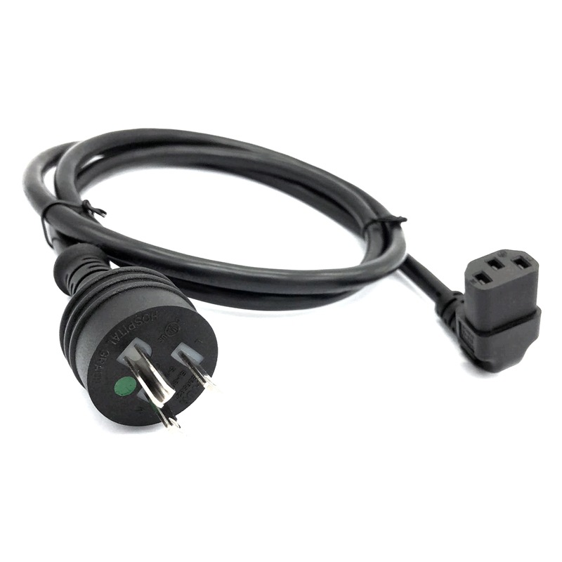 美规带绿点医疗三插电源线 美标锄弯头品字尾10A13A15A美式延长线